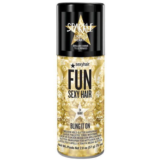 Sexy Hair Bling It On Gold Glitter Hairspray 2oz